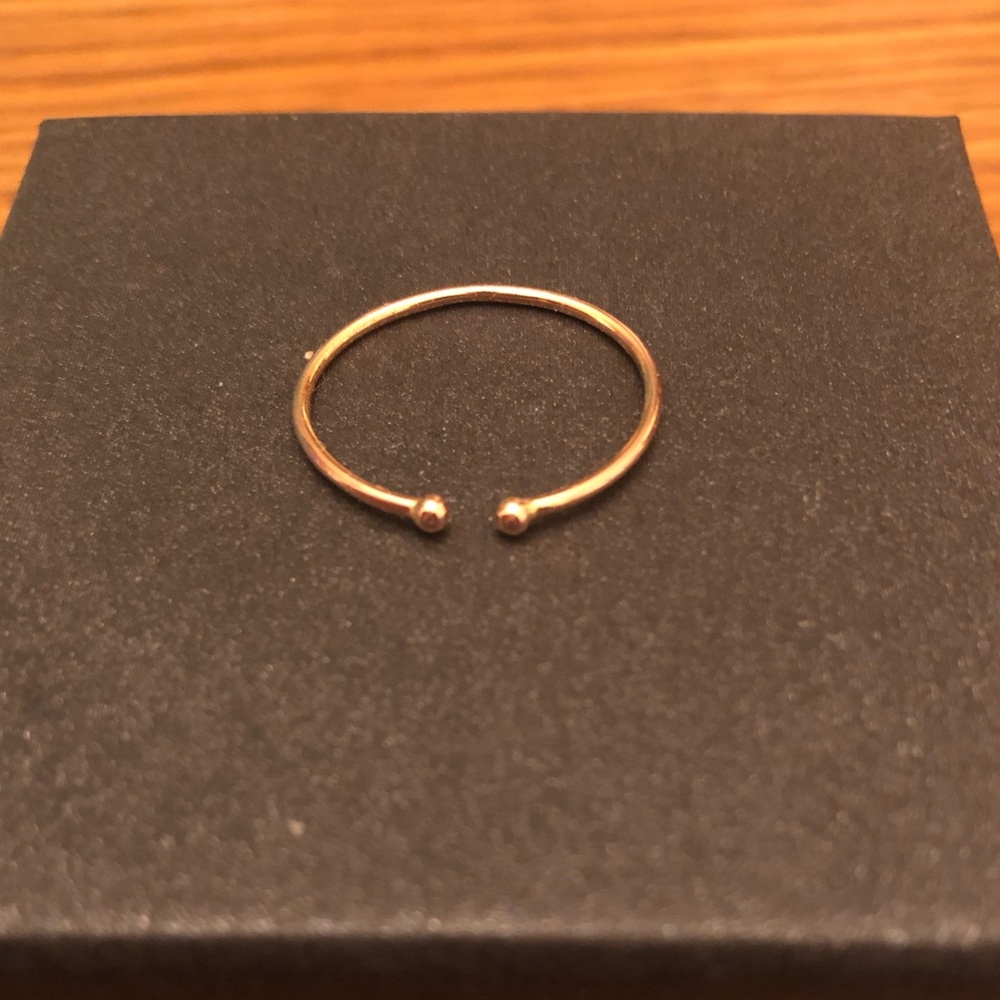Vrai and Oro 14k ROSE Gold Dot Cuff Ring